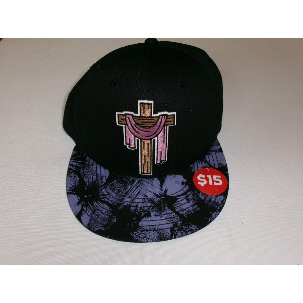 JESUS CROSS CHRIST CHRISTIAN GOLF BEACH SNAPBACK Y2K 00S HAT CAP VINTAGE S4